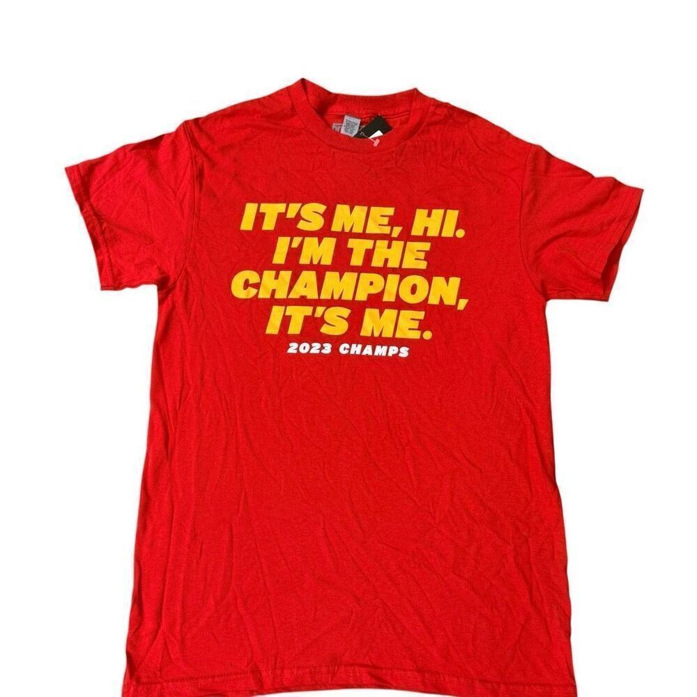 Kansas City Chiefs Super Bowl Champions Shirt Mens Breaking T Red size S  NWT